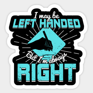 Funny Left Handed Leftie Gift Sticker